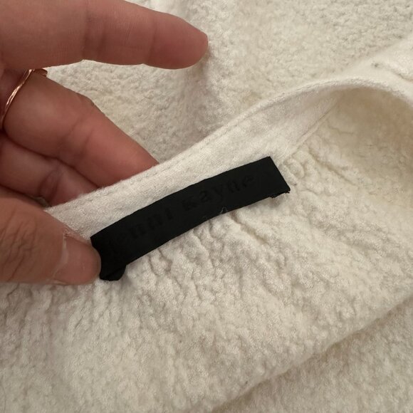 Jennie Kayne Wool Blend Cardigan Front Button Closure Crew Neck 3/4 Sleeve Flawe - Picture 7 of 14